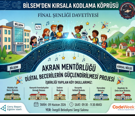 BİLSEM'den Kırsala Kodlama Etkinliği:Akran Mentörlüğü ile Dijital Becerilerin Güçlendirilmesi
